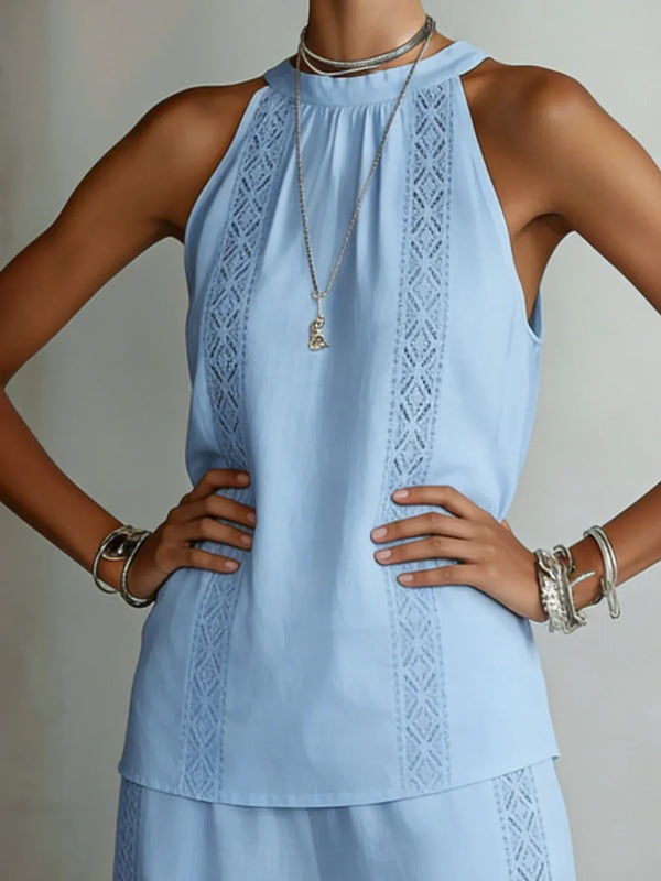 Camilla | Halter Linen Two-Piece Set