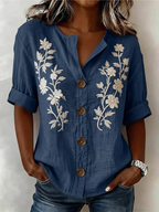 Gomez | Elegant Top With Floral Embroidery