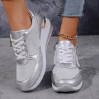 Dina | Metallic Comfort Sneakers