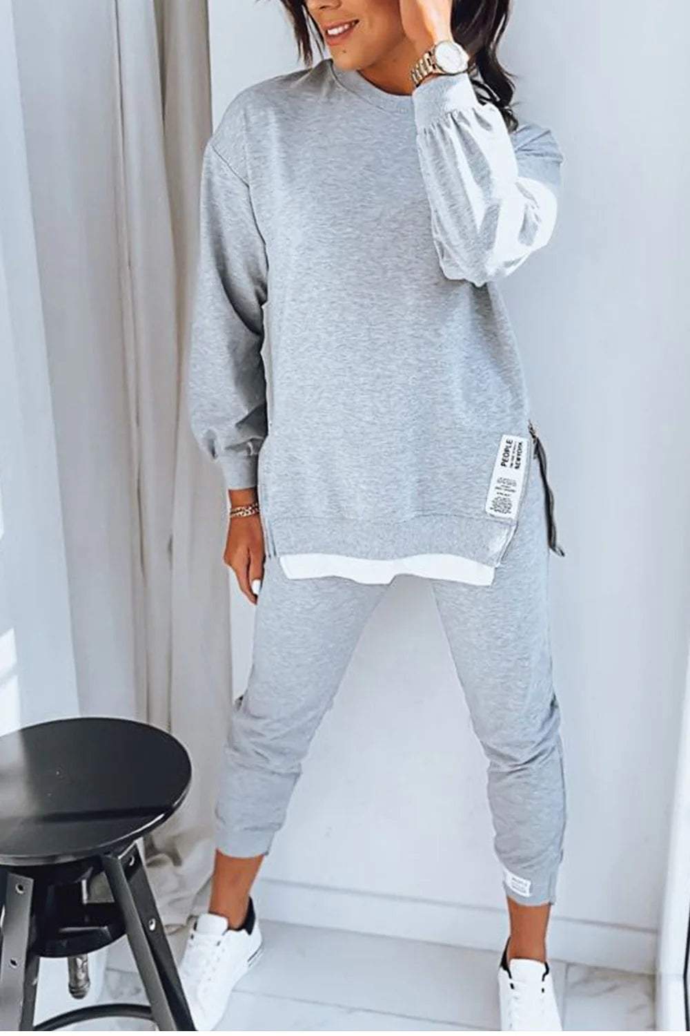 Alice | Comfortable Loungewear Set – Gray