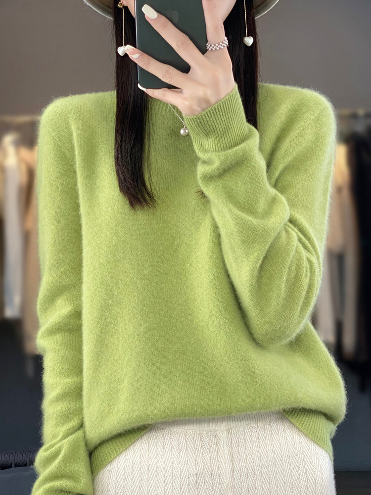 Anette | Cozy Cotton Sweater – Fruit green