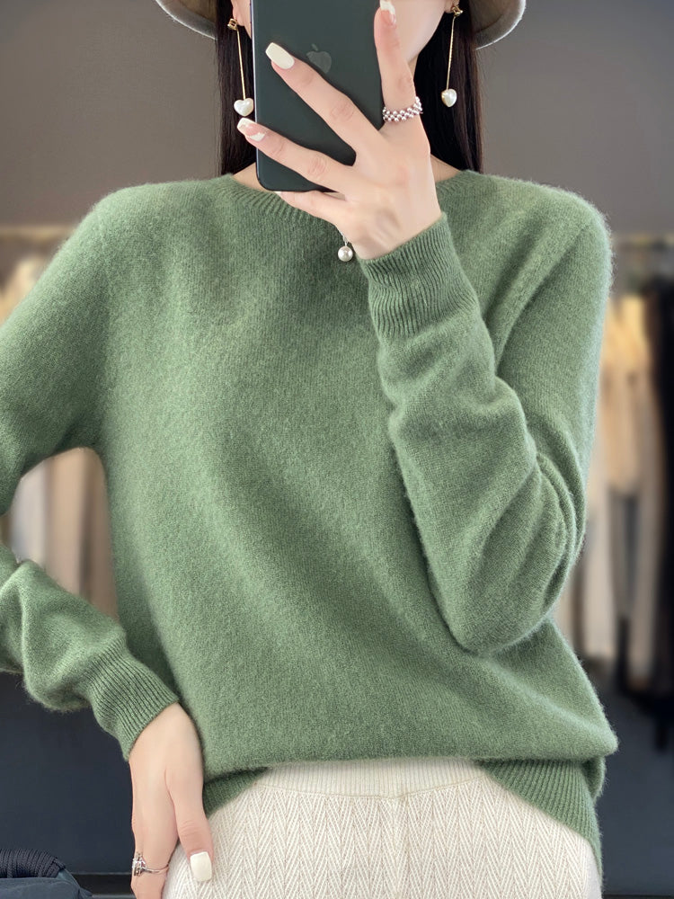 Anette | Cozy Cotton Sweater – Turquoise