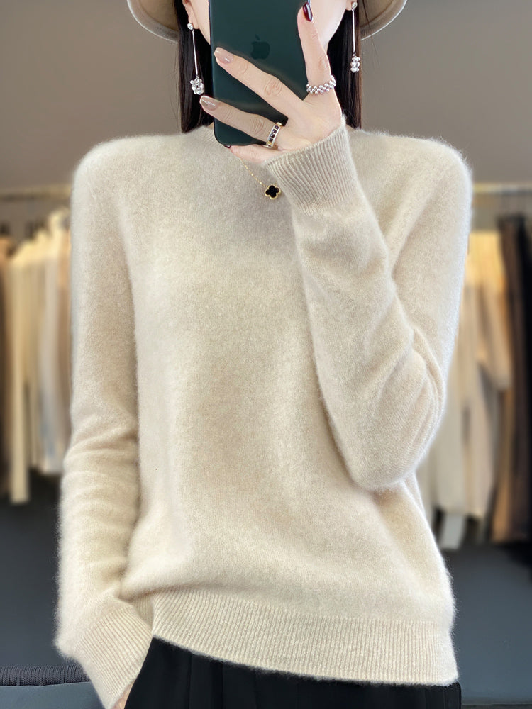 Anette | Cozy Cotton Sweater – Beige
