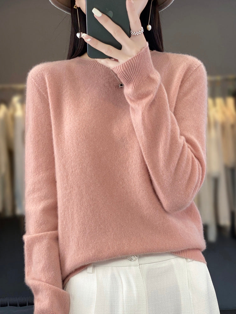 Anette | Cozy Cotton Sweater – Pink