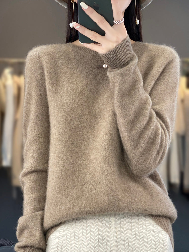 Anette | Cozy Cotton Sweater – Camel