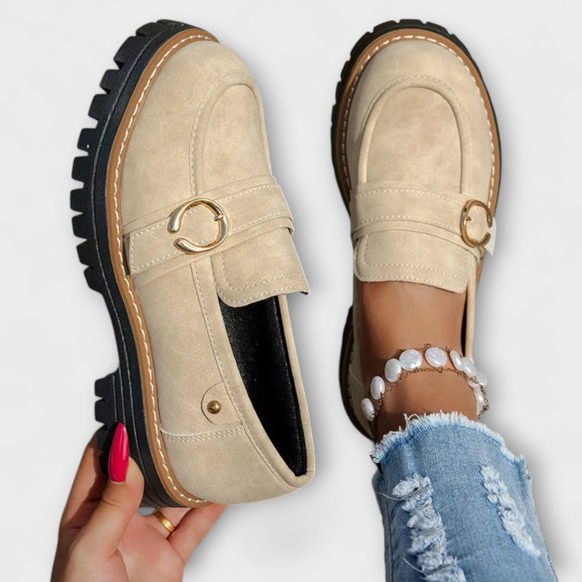 Aurora | Effortless Casual Loafers – Beige