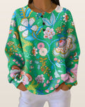 Elina | Sweater with Colorful Ethnic Floral Print