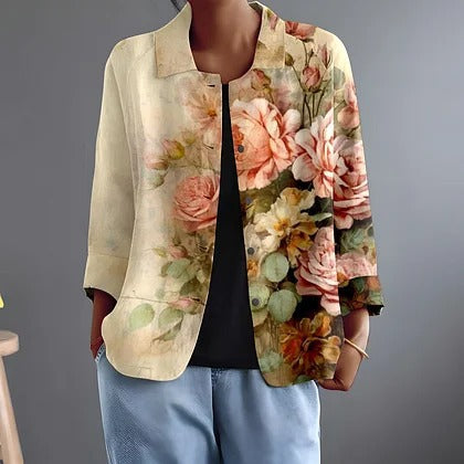Faustina | Painted Rose Blouse – Floral Yellow