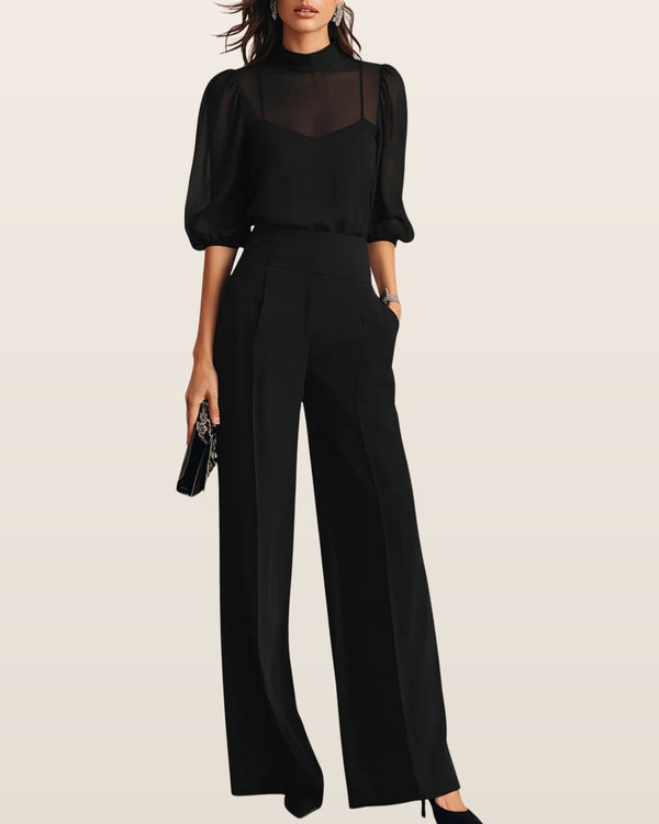 Emma | Stylish Black Three-Piece Suit Set