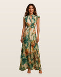 Grace | Painted Tropical Chiffon