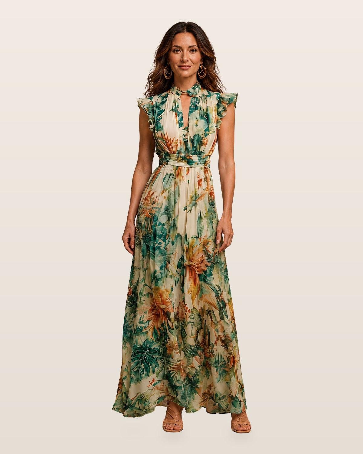 Grace | Painted Tropical Chiffon