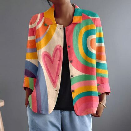 Constanza | Painted Arc Blouse – Multicolour