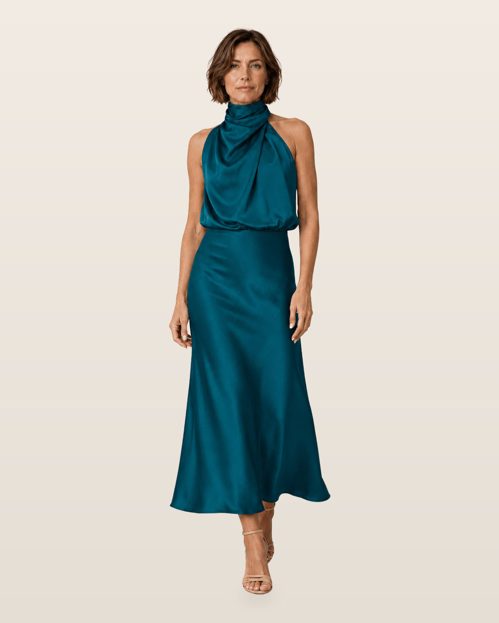 Harper | Halter Satin Evening