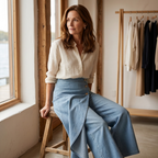 Audrey | Denim Wrap Pants