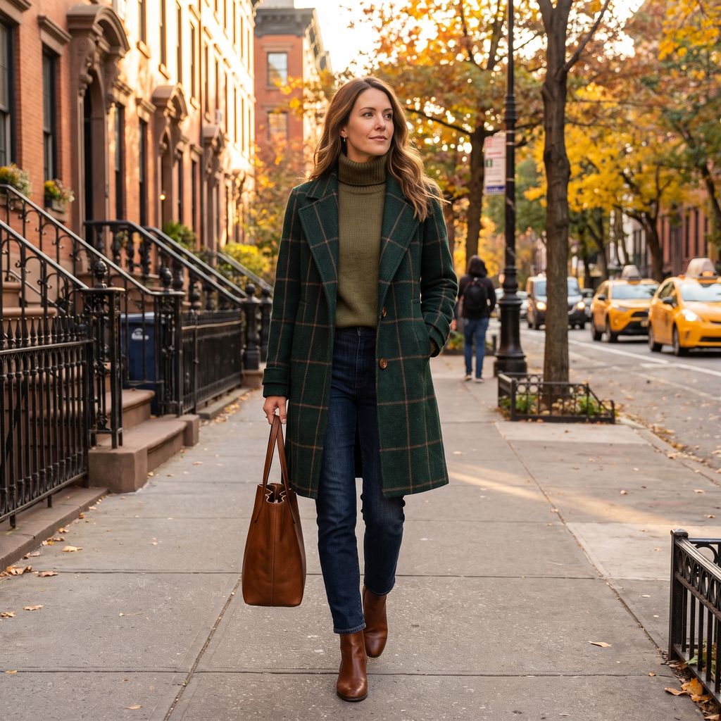 Lauren Classic Checkered Coat