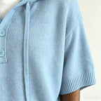 Camryn | Relaxed Hooded Button Sweater