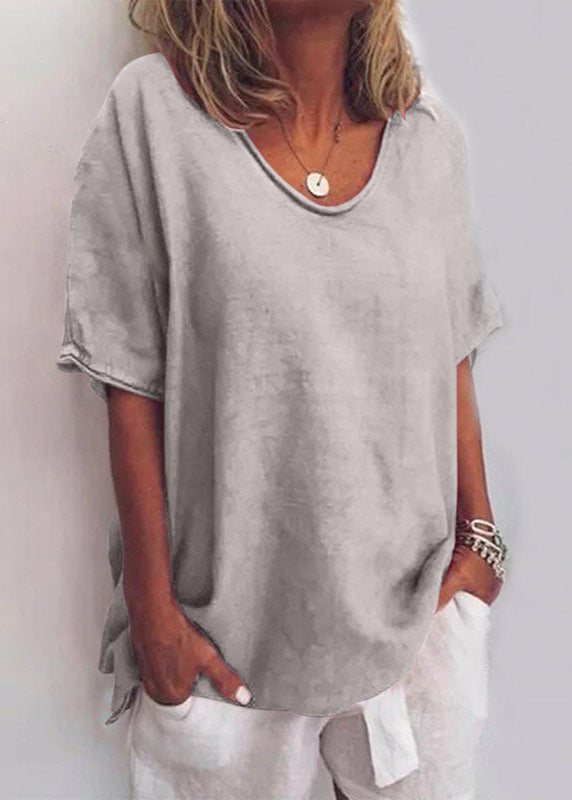 Colette | Comfortable Loose-Fit Blouse – Gray