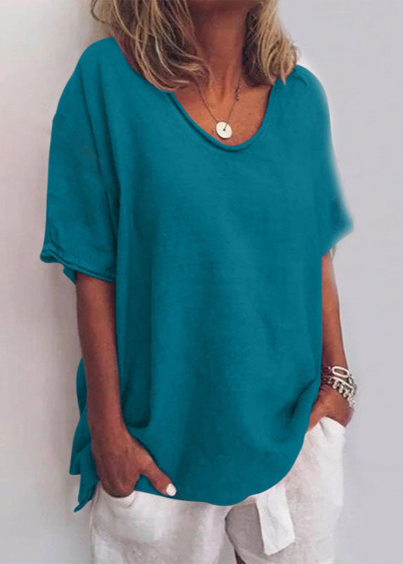 Colette | Comfortable Loose-Fit Blouse – Sea Blue