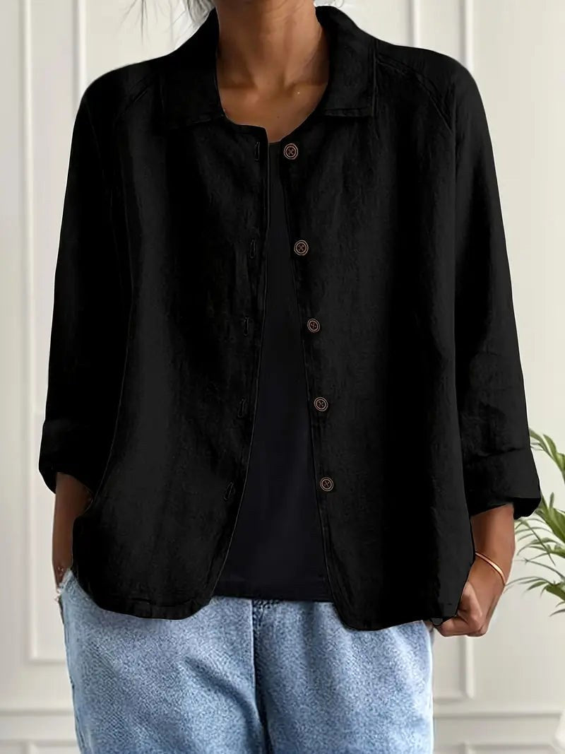 Ysolde | Classic Black Blouse – Black