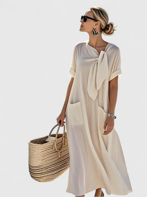 Antonina | Elegant Dress – Beige