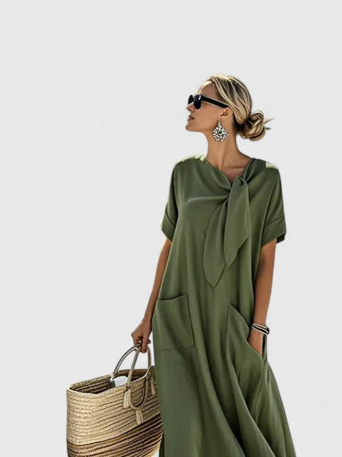 Antonina | Elegant Dress – Army Green