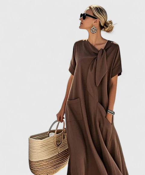 Antonina | Elegant Dress – Brown