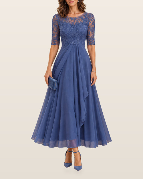 Abella | Lace and Chiffon Dress