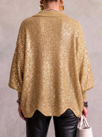 Isadora | Oversized Collared Cardigan With Large Metal Buttons