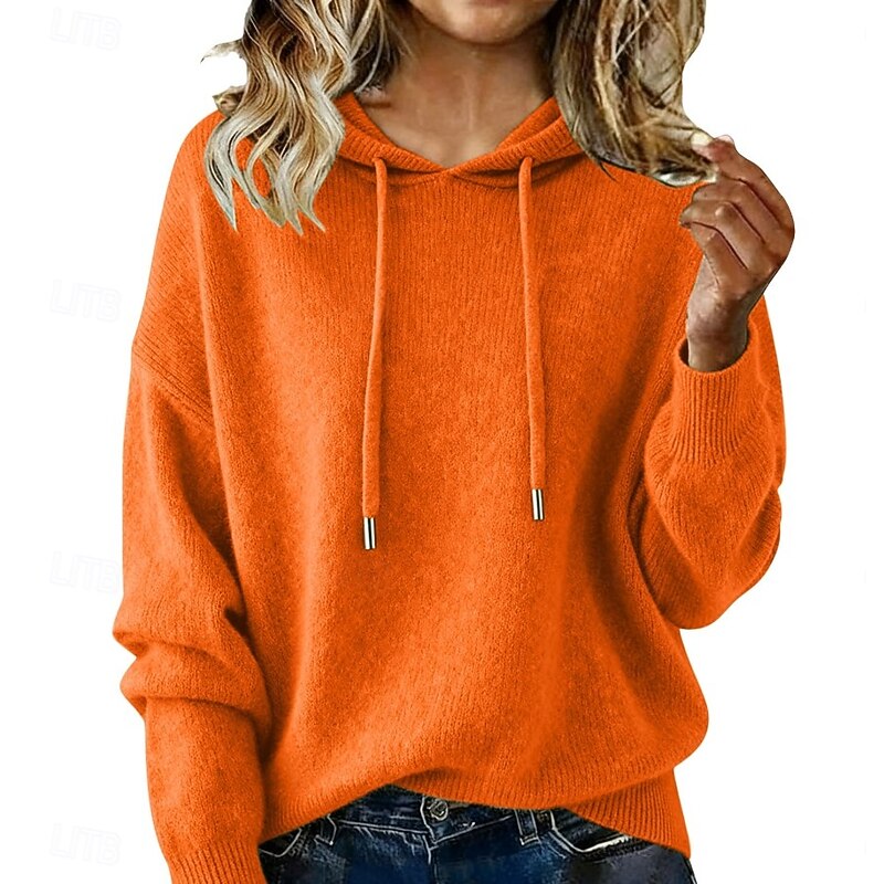Adele | Relaxed Hooded Sweater – Orange