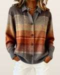 Pluma | Autumn Ombre Plaid Cardigan