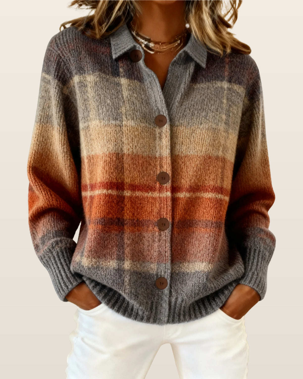Pluma | Autumn Ombre Plaid Cardigan – Autumn Ombre