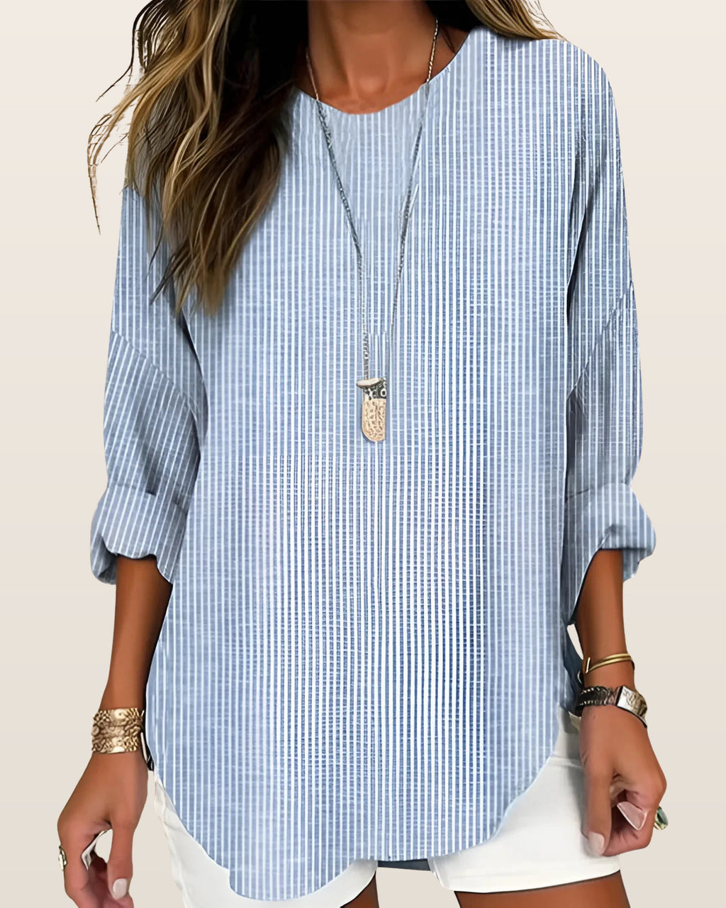 Rhea | Trendy Striped Blouse
