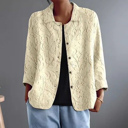 Delphinette | Woven Floral Blouse – Yellow