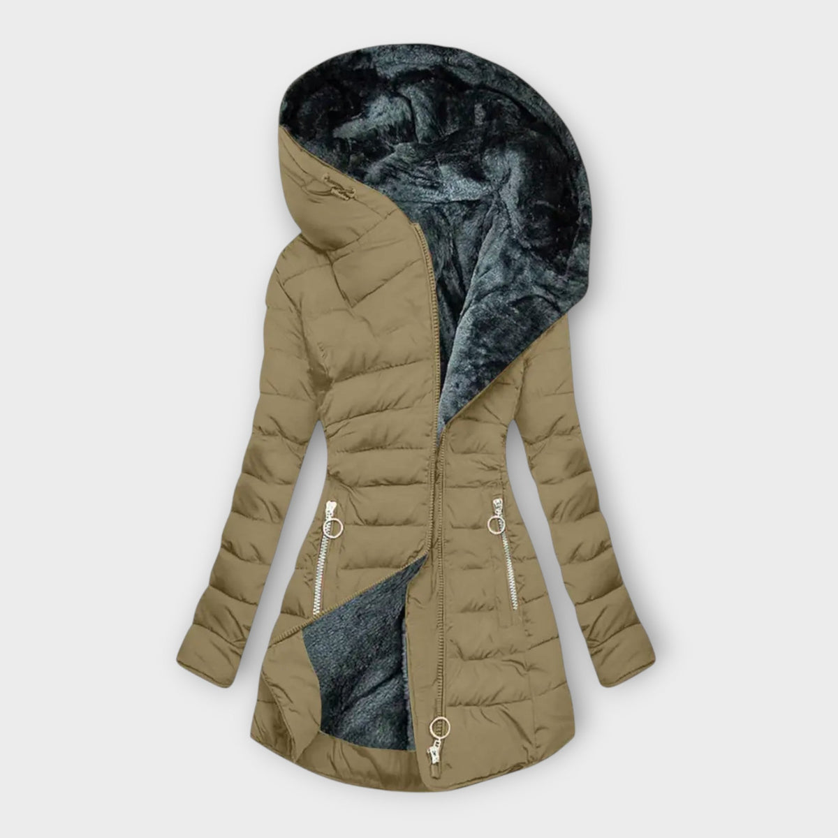 Florisse | Classic Winter Coat – Khaki