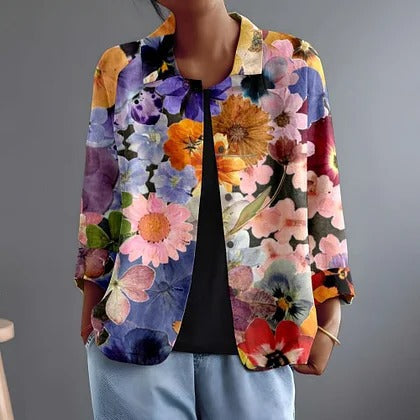 Marguerita | Garden Floral Blouse – Multicolour Flowers