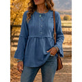 Cassandra | Pleated Peplum Blouse