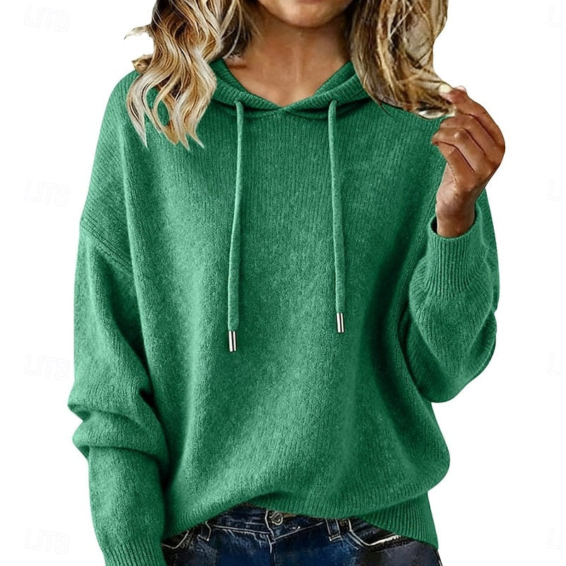 Adele | Relaxed Hooded Sweater – Green